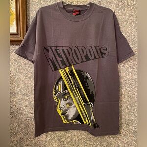 NWOT Gray Short Sleeve Tee with Metropolis movie Graphic Balzout large oversized